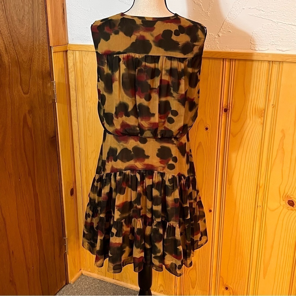 Ted Baker Elvinia Animal Print Button Up Mini Dress Sz-4 - Picture 5 of 9